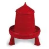 Mangeoire Poule En Plastique Gamme Eco 4Kg Rouge Avec Pieds - Gaun -Poulaillers 11153