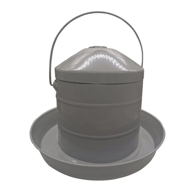 Abreuvoir Poule En Acier Galvanisé Peint En Gris Avec Anse 8L - Gaun 3 Abreuvoir Poule En Acier Galvanisé Peint En Gris Avec Anse 8L - Gaun