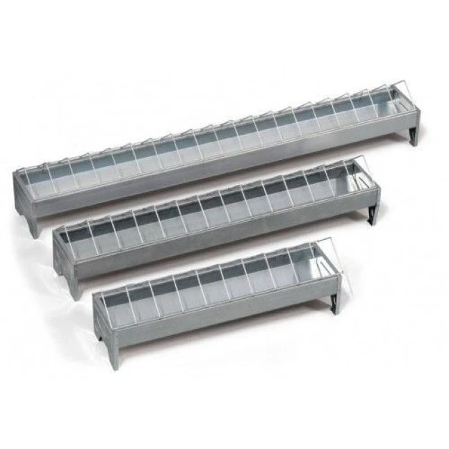 Mangeoire 100cm Galvanisé Poule 3 Mangeoire 100cm Galvanisé Poule