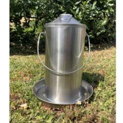 Abreuvoir Poule En Acier Inoxydable 4L - Gaun 11 Abreuvoir Poule En Acier Inoxydable 4L - Gaun -Poulaillers abreuvoir inox volaille 4l vue ensemble
