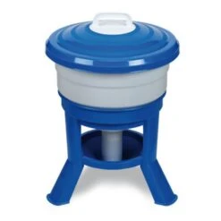 Abreuvoir Poule En Plastique Avec Pieds Imperial Easy Clean 30L Bleu Et Blanc - Gaun