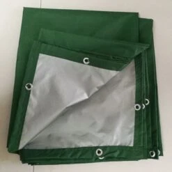 Bâche Pour Grand Enclos Poulailler Parc Grillagé 4x2x2,25m 8 Bâche Pour Grand Enclos Poulailler Parc Grillagé 4x2x2,25m -Poulaillers bache pour parc grillage poulailler vue face retournee 1