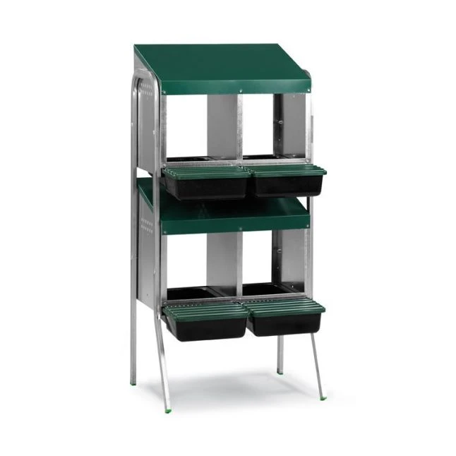 Batterie De Pondoirs Poule 4 Compartiments - Gaun 3 Batterie De Pondoirs Poule 4 Compartiments - Gaun