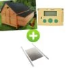 Kit Poulailler Cémani XXL Noir 15 à 18 Poules Avec Portier Zen Farm Autonome Et Trappe Taille Medium -Poulaillers bundle cemanixxl