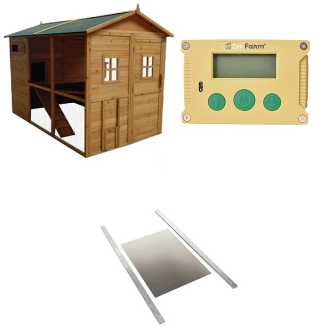 Kit Poulailler Gournay 10 à 12 Poules Avec Portier Zen Farm Autonome Et Trappe Taille Medium 3 Kit Poulailler Gournay 10 à 12 Poules Avec Portier Zen Farm Autonome Et Trappe Taille Medium