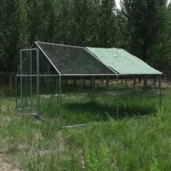 Enclos Poulailler 16m² Tubes 38mm H2,8m - Parc Grillagé Renforcé 4x4m - Acier Galvanisé -Poulaillers enclos poulailler parc grillage acier galvanise renforce 4x4x2 5 vue cote