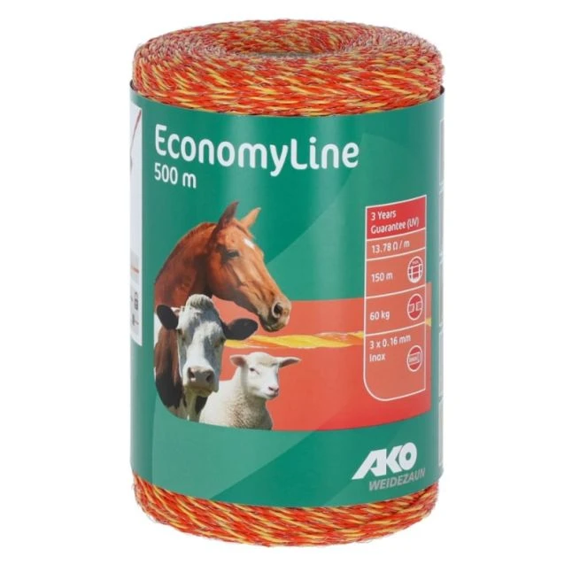 KERBL Fil électrique Conducteur Pour Clôture Poule Et Volaille EconomyLine 500m - Ako 3 KERBL Fil électrique Conducteur Pour Clôture Poule Et Volaille EconomyLine 500m - Ako