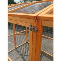 Enclos Grillagé Pour Volailles Bois 300x143x173,5cm 13 Enclos Grillagé Pour Volailles Bois 300x143x173,5cm -Poulaillers grand enclos grillage d exterieur en bois 300x143 cm vue 5