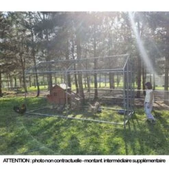Enclos Poulailler 12m² Tubes 32mm H2,25m - Parc Grillagé Renforcé 6x2m - Acier Galvanisé 18 Enclos Poulailler 12m² Tubes 32mm H2,25m - Parc Grillagé Renforcé 6x2m - Acier Galvanisé -Poulaillers grand enclos poulailler parc grillage 2x6x2 25m cote gauche plan large
