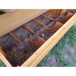 Poulailler Cémani XXL Toit Shingle Noir 15 à 18 Poules -Poulaillers grand poulailler bassette xxl 15 18 poules vue face pondoir 1