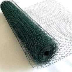Grillage Poulailler Acier Galvanisé à Chaud Triple Torsion PVC Vert 25m X 1m épaisseur 0,8 Mm - Zen Farm -Poulaillers grillage pvc 1m d roul