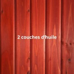 Huile De Lin Poule Novoléo Color Teintée Rouge 1L - Oléobois -Poulaillers huile de lin teintee bois exterieur nov oleo 1l couleur rouge 2 couches