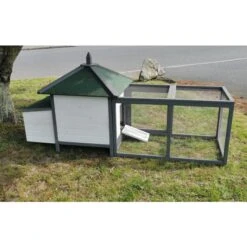 Liquidation - Poulailler Nankin Toit Shingle 2 à 4 Poules Bois FSC -Poulaillers image nankin de dos