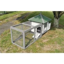 Liquidation - Poulailler Nankin Toit Shingle 2 à 4 Poules Bois FSC -Poulaillers image nankin de trois quart face r duit