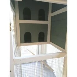 Volière Oiseaux En Bois Avec Toit Shingle Inséparable Bleue Et Blanche 18 Volière Oiseaux En Bois Avec Toit Shingle Inséparable Bleue Et Blanche -Poulaillers img 20220806 110223