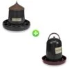 Gaun Kit Plastique Recyclé 7/8 Poules Abreuvoir 10L Et Mangeoire 12Kg 2 Gaun Kit Plastique Recyclé 7/8 Poules Abreuvoir 10L Et Mangeoire 12Kg -Poulaillers kit abreuvoir 10l et mangeoire 12kg recycle sans pied