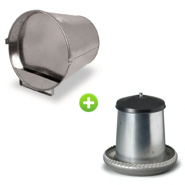 Kit Galva 2/4 Poules Abreuvoir 7L Et Mangeoire 5Kg 3 Kit Galva 2/4 Poules Abreuvoir 7L Et Mangeoire 5Kg