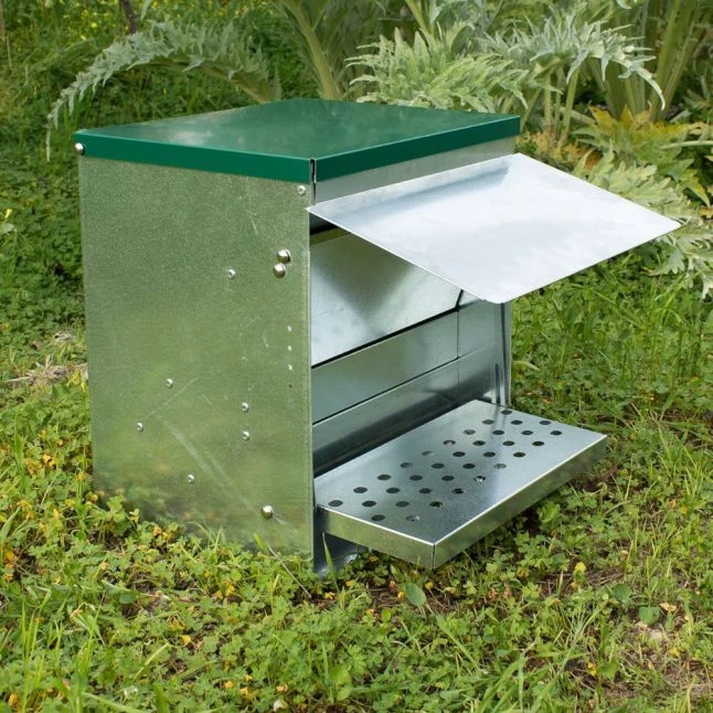 Visière Pour Mangeoire Anti Nuisible Poule Jerry Tôle Galvanisée 18L - Ormi Group 4 Visière Pour Mangeoire Anti Nuisible Poule Jerry Tôle Galvanisée 18L - Ormi Group – Image 2