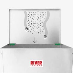 Mangeoire Anti Nuisible Poule Alma Basica Tôle Galvanisée 11L -Poulaillers mangeoire anti nuisible alma basica 11l river systems couvercle detail