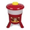 Mangeoire à Trémie Poule En Plastique Avec Pieds Imperial Easy Clean 30L Rouge Et Blanc - Gaun -Poulaillers mangeoire plastique imperial 30l gaun
