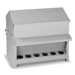 Kit Pro 15 Poules Abreuvoir 30L Et Mangeoire 18Kg -Poulaillers mangeoire poule tremie exterieure galvanisee 18 kg gaun 1