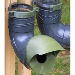 Mangeoire Pour Poule En Plastique Vert Tube Transparent 7kg Prima - Evena -Poulaillers mangeoire tube vert gris evena vue casquette