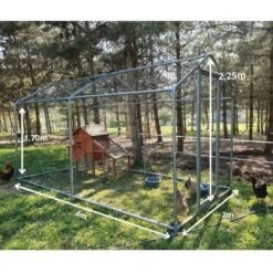 Enclos Poulailler 8m² Tubes 32mm H2,25m - Parc Grillagé Renforcé 4x2m - Acier Galvanisé 24 Enclos Poulailler 8m² Tubes 32mm H2,25m - Parc Grillagé Renforcé 4x2m - Acier Galvanisé -Poulaillers p001 dimensions