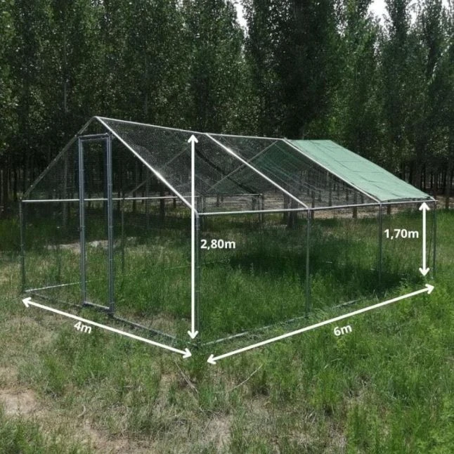 Enclos Poulailler 24m² Tubes 38mm H2,8m - Parc Grillagé Renforcé 6x4m - Acier Galvanisé 12 Enclos Poulailler 24m² Tubes 38mm H2,8m - Parc Grillagé Renforcé 6x4m - Acier Galvanisé – Image 10