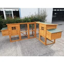 Liquidation - Poulailler Barbu Double Toit Shingle 6 à 10 Poules -Poulaillers poulailler bois barbu double exterieur