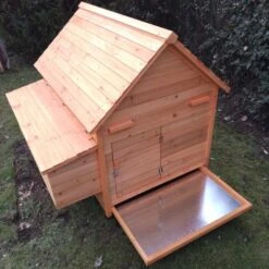 Poulailler Cémani XL Toit Bois 6 à 10 Poules -Poulaillers poulailler bois cemani xl 6 8 poules tiroir dejections