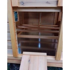 Poulailler Cémani XL Toit Bois 6 à 10 Poules -Poulaillers poulailler bois cemani xl 6 8 poules vue entree