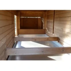 Poulailler Plymouth Toit Shingle Ouvrant 4 à 6 Poules Bois FSC Avec Extension Parc Grillagé -Poulaillers poulailler bois fsc plymouth 2 4 poules interieur 2