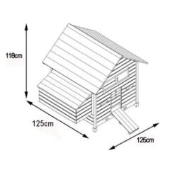 Poulailler Cémani XL Toit Bois 6 à 10 Poules -Poulaillers poulailler cemani xl landais dimensions