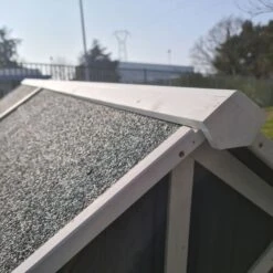 Poulailler Deluxe Bleu Toit Shingle Gris 10 à 12 Poules -Poulaillers poulailler deluxe 12 poules bleu zoom toit