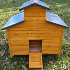 Poulailler Farmer XL Toit En Tôle Ouvrant 6 à 10 Poules Bois FSC -Poulaillers poulailler farmer xl toit tole face arriere