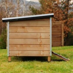 Poulailler Houdan XL Toit Shingle Noir 6 Poules Epicéa FSC 15 Poulailler Houdan XL Toit Shingle Noir 6 Poules Epicéa FSC -Poulaillers poulailler houdan bois fsc cote gauche 1