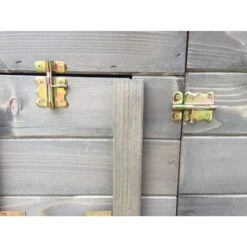 Poulailler Houdan L Toit Shingle Noir 2 Poules Bois écologique FSC -Poulaillers poulailler houdan l details fermetures laiton