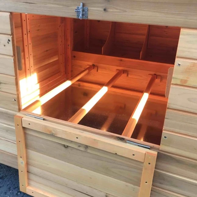 Poulailler Cémani XL Toit Shingle Noir 6 à 10 Poules 7 Poulailler Cémani XL Toit Shingle Noir 6 à 10 Poules – Image 5