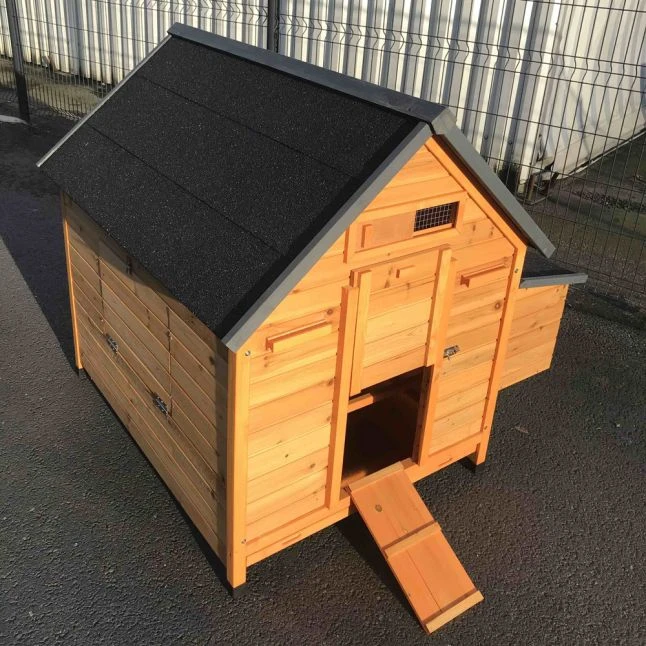 Poulailler Cémani XL Toit Shingle Noir 6 à 10 Poules 4 Poulailler Cémani XL Toit Shingle Noir 6 à 10 Poules – Image 2