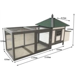 Liquidation - Poulailler Nankin Toit Shingle 2 à 4 Poules Bois FSC -Poulaillers poulailler nankin 4 6 poules dimensions 1