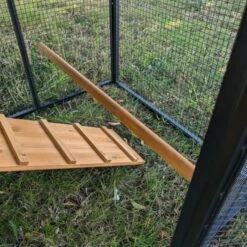 Poulailler Padoue Châssis Acier Toit Shingle 6 à 8 Poules Avec Parc Grillagé -Poulaillers poulailler padoue extension vue chelle