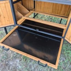 Poulailler Padoue Châssis Acier Toit Shingle 6 à 8 Poules Avec Parc Grillagé -Poulaillers poulailler padoue tiroir d jection 1