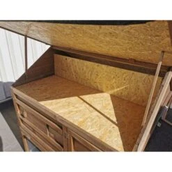 Poulailler Plymouth Toit Shingle Ouvrant 4 à 6 Poules Bois FSC Avec Extension Parc Grillagé -Poulaillers poulailler plymouth bois fsc toit ouvert coffre 3