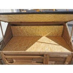 Poulailler Plymouth Toit Shingle Ouvrant 4 à 6 Poules Bois FSC Avec Extension Parc Grillagé -Poulaillers poulailler plymouth bois fsc toit ouvert 3