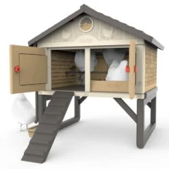 Poulailler Made In Jura Plastique 4 à 5 Poules - Smoby -Poulaillers poulailler smoby fond blanc