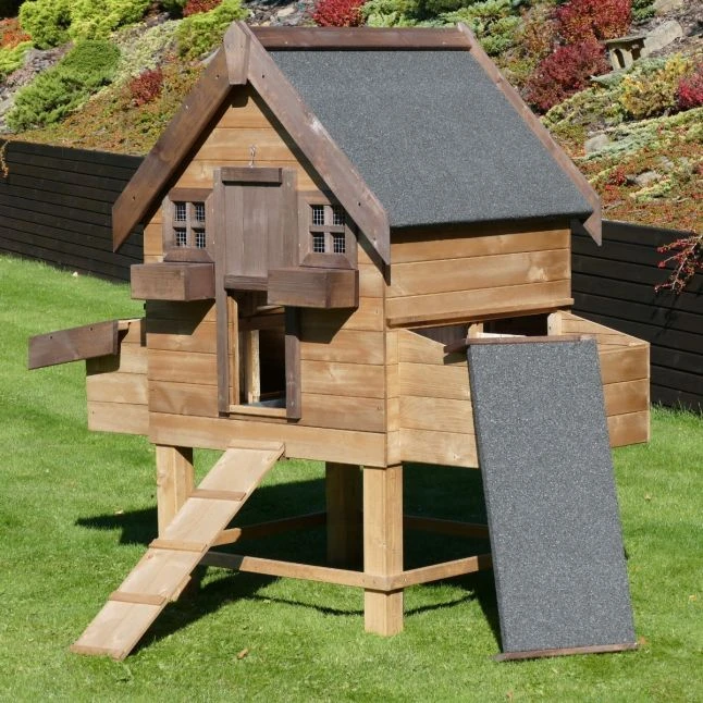 Poulailler Suisse XL Toit Shingle 8 à 10 Poules Bois Epicéa 9 Poulailler Suisse XL Toit Shingle 8 à 10 Poules Bois Epicéa – Image 7