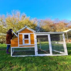 Poulailler Toit Renforcé M Toit Plastique 6 à 8 Poules -Poulaillers poulailler toit renforce 6 a 8 poules pondoir toit separe