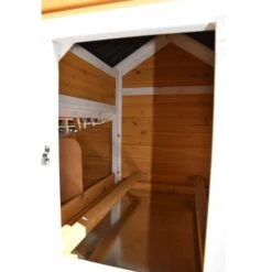 Poulailler Toit Renforcé S Toit Plastique 4 à 6 Poules -Poulaillers poulailler toit renforce s vue porte