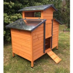 Poulailler Farmer L Toit En Tôle Ouvrant 4 à 6 Poules Bois FSC