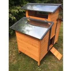 Poulaillers -Poulaillers poulailler farmer profil avant detail toit